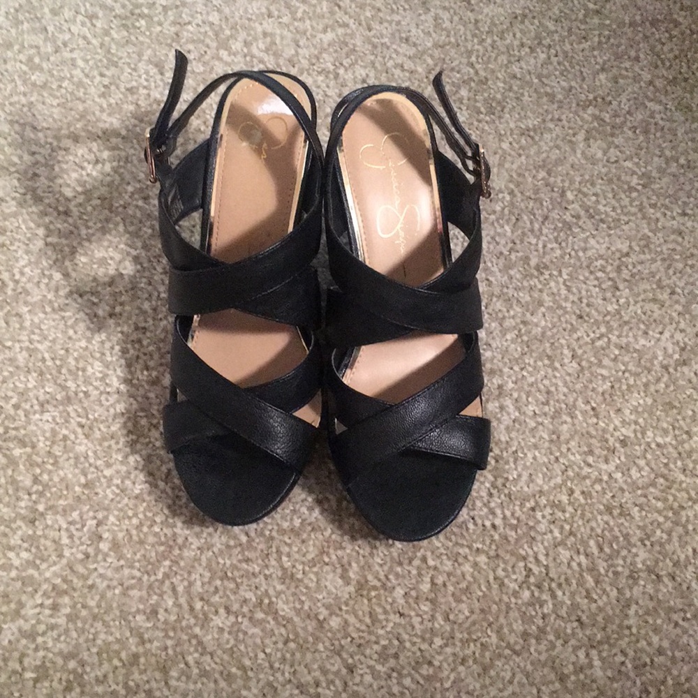 Black heels/wedges